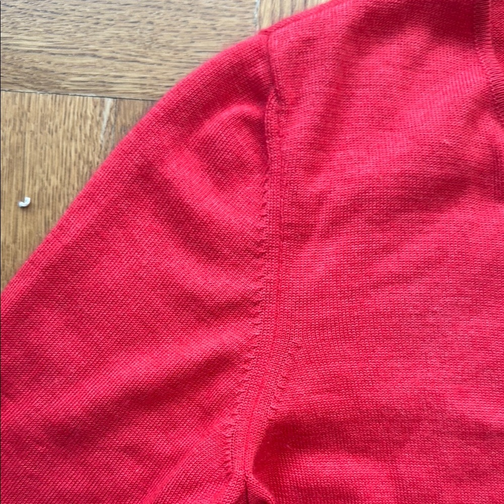 Oscar de la Renta Red Crew Neck Sweater - Picture 6 of 6